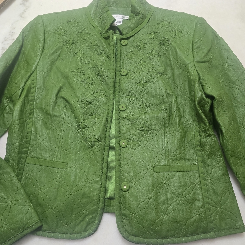 Green Embroidered Women's Jacket